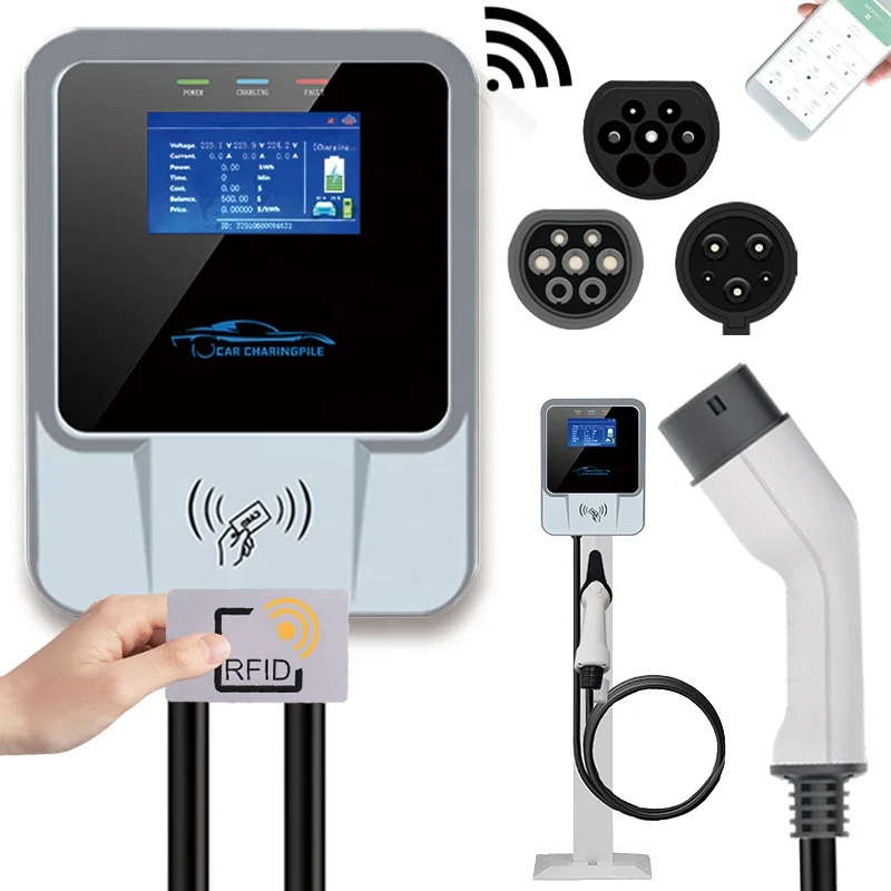 Volkswagen VW ID6 Charge 2022 Hot Sale EV Volvo Xc40 J1 Charging Station 240V 48amps EVSE Wachineseype 2 GBT EV Charger OEM 3