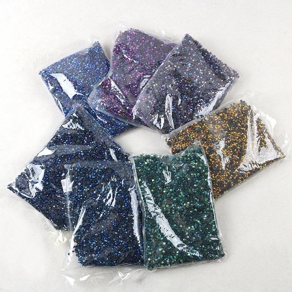 Оптовая продажа 50 цветов SS6 SS10 SS20 радужных цветов DMC исправление мотив стразов камнями стразами оптом, хлопковая ткань для одежды, рубашки