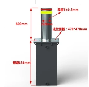 Security Bollard Stainless Steel Removable Traffic Bollard  controller box for bollard