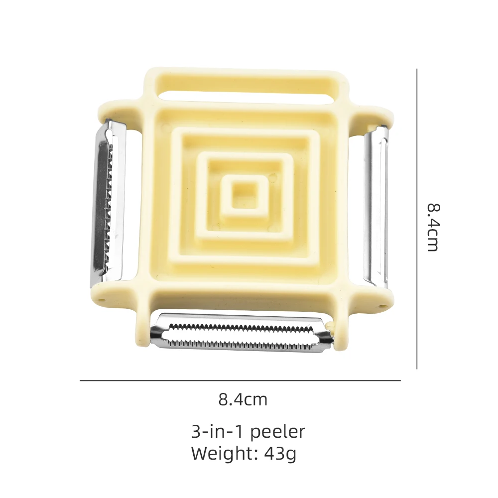 Kitchen Creative Multifunctional Paring Knife 3-in-1 Magic Peeler Peeler Scraper Melon Grater Paring Knife Peeler Grater Shredde