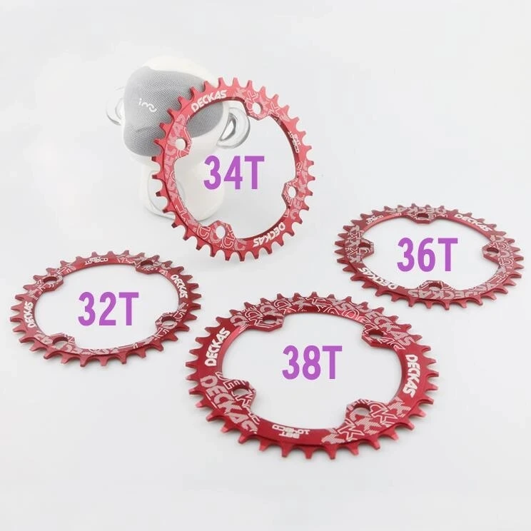 Deckas 104BCD круглая узкая широкая цепь для горного велосипеда 104 мм 32T 34T 36T 38T кривошипная