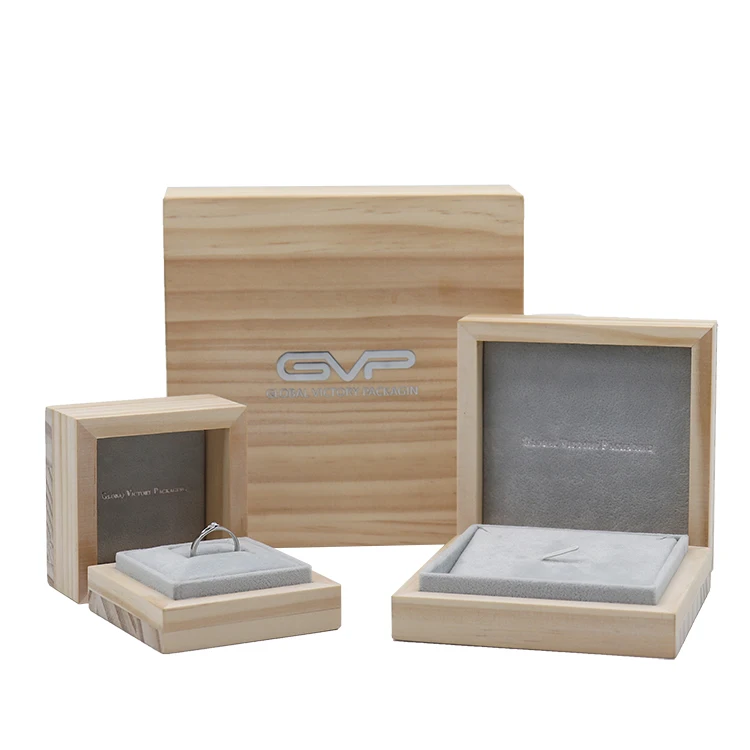 Custom luxury elegant solid wood jewelry box