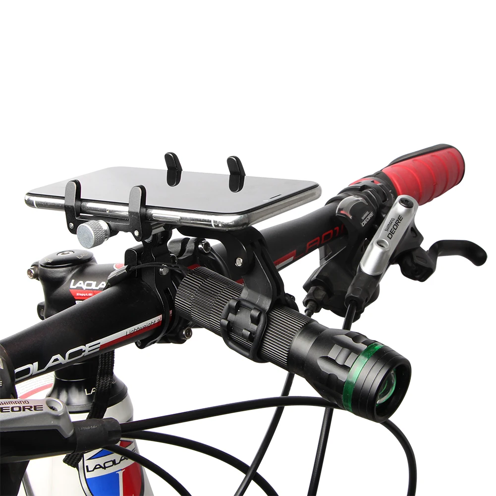 Aluminum Bicycle Phone Holder For Smartphone 3.5-6.2 inch Adjustable Support GPS Bike Phone Stand Mount Bracket