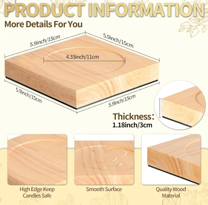 cheap Home flameless natural wood candle warmer lamp aroma fragrance light scented burner lampshade luxury style candle warmer