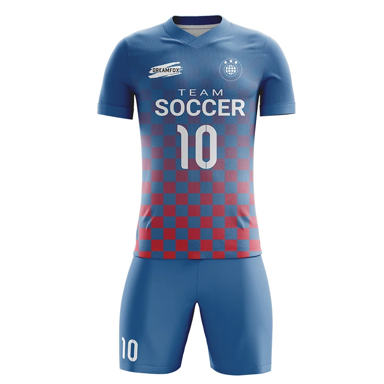 custom design black and red soccer jersey for team