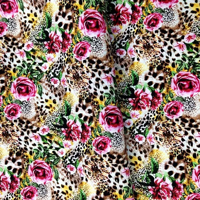 Hot Sale Cotton Diy Clothing Fabric Multicolor Hand Made Printing Fabric Garden Flower Poplin 100% Cotton Fabric
