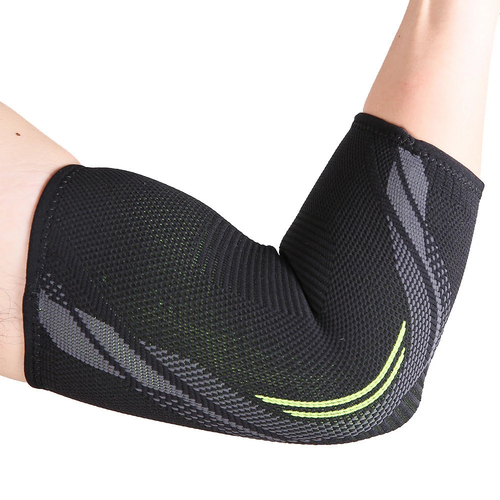 Sports Knitted Compression Elbow Pad Non Slip Breathable Basketball Nylon Sleeve Elbow Support Protector