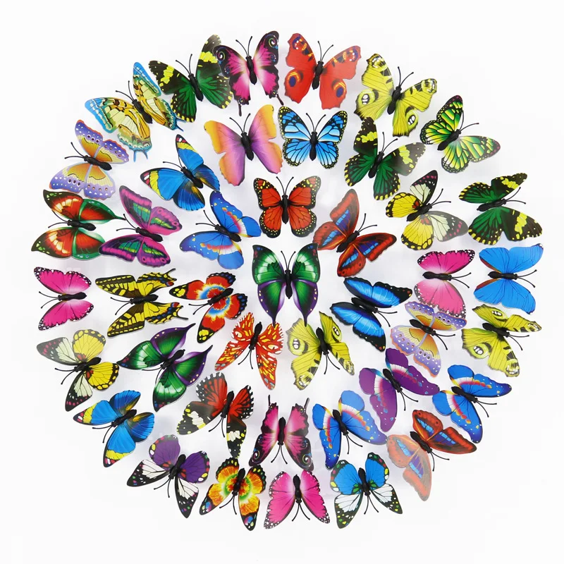 Разноцветная ручная роспись по индивидуальному заказу monarch butterfly 12 шт./компл. свадебное украшение Сказочная садовая Летающая