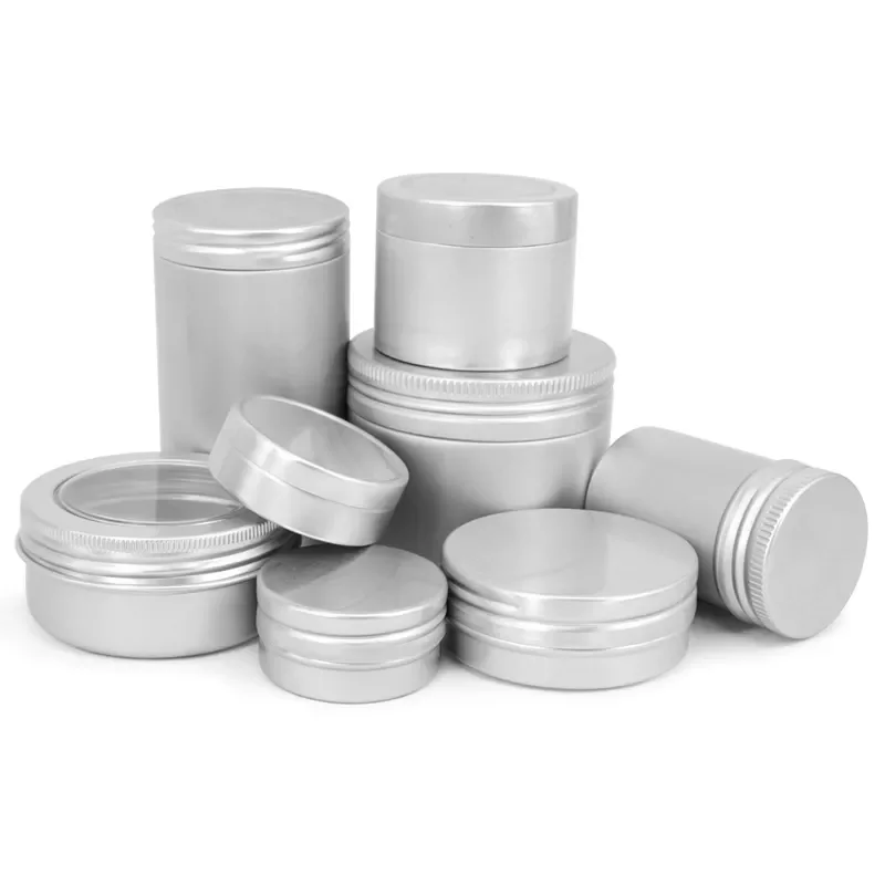 Aluminum round tin can Aluminum metal Jar Tobacco container tin