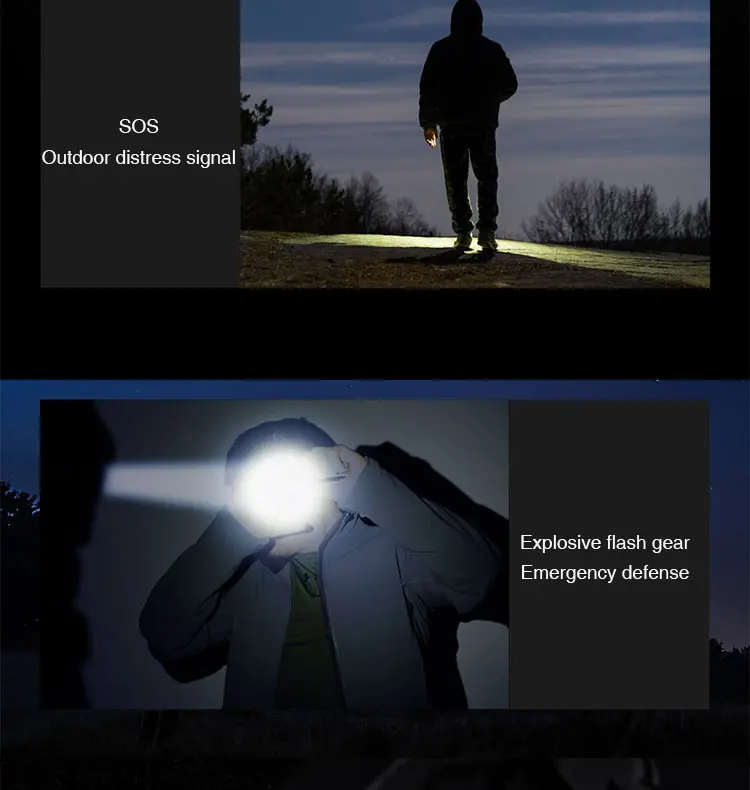 Customizable Small flashlight  2100LM 20w 3v 4200mAh  waterproof IPX5  rechargeable cycle Flashlight