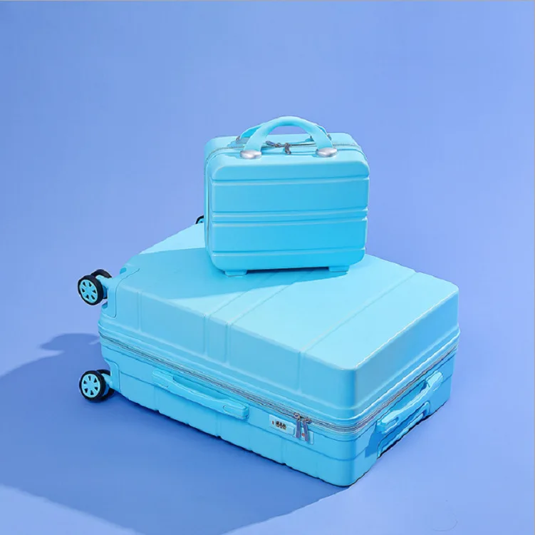 2 pcs Carry on make up beauty suitcase 20 inch trolley suitcase cosmetics travel luggage sets for women