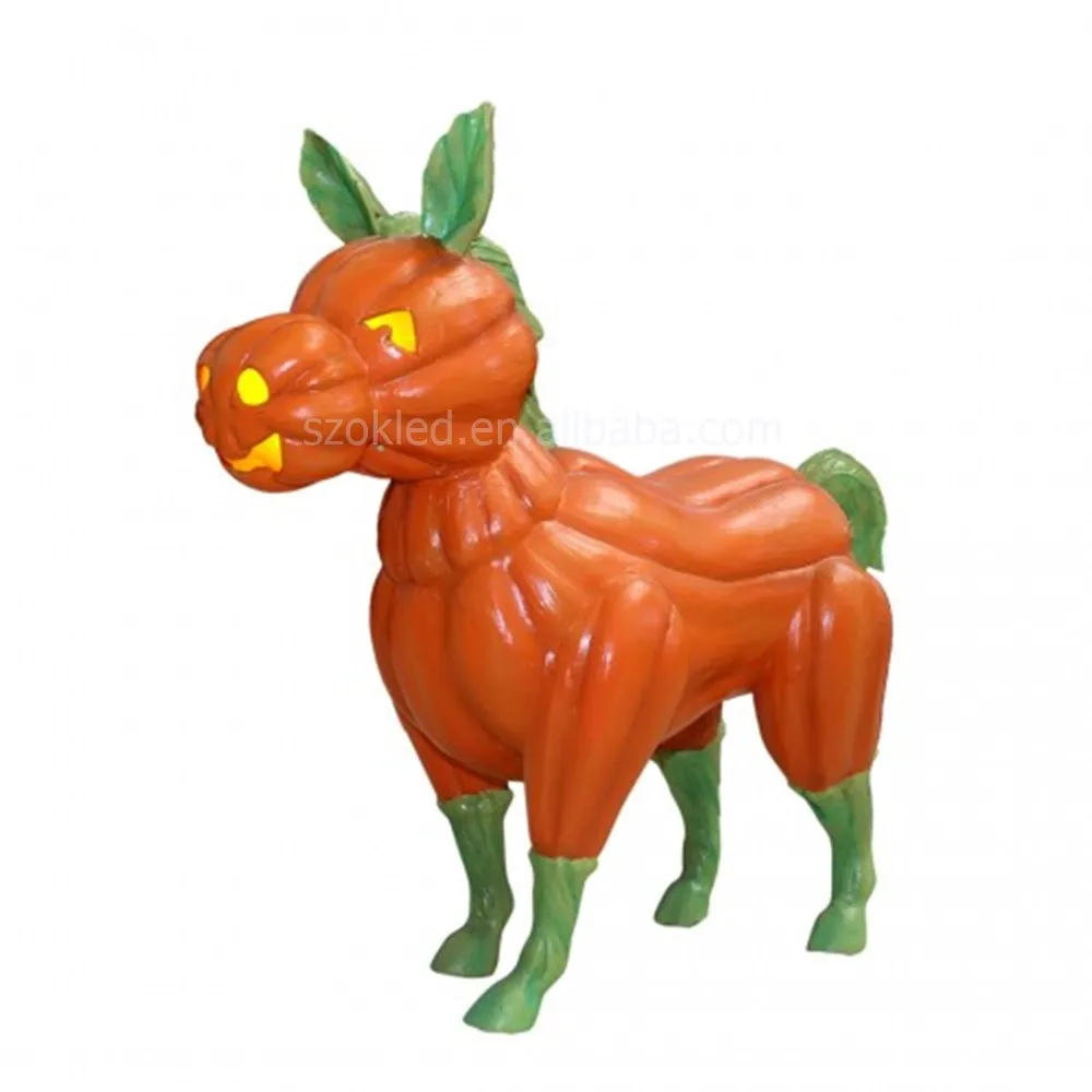 Multiple Large Animal Pumpkin Halloween Scary Pumpkin Statues Decoration Outdoor Fiberglass Giant Haunted Decoration