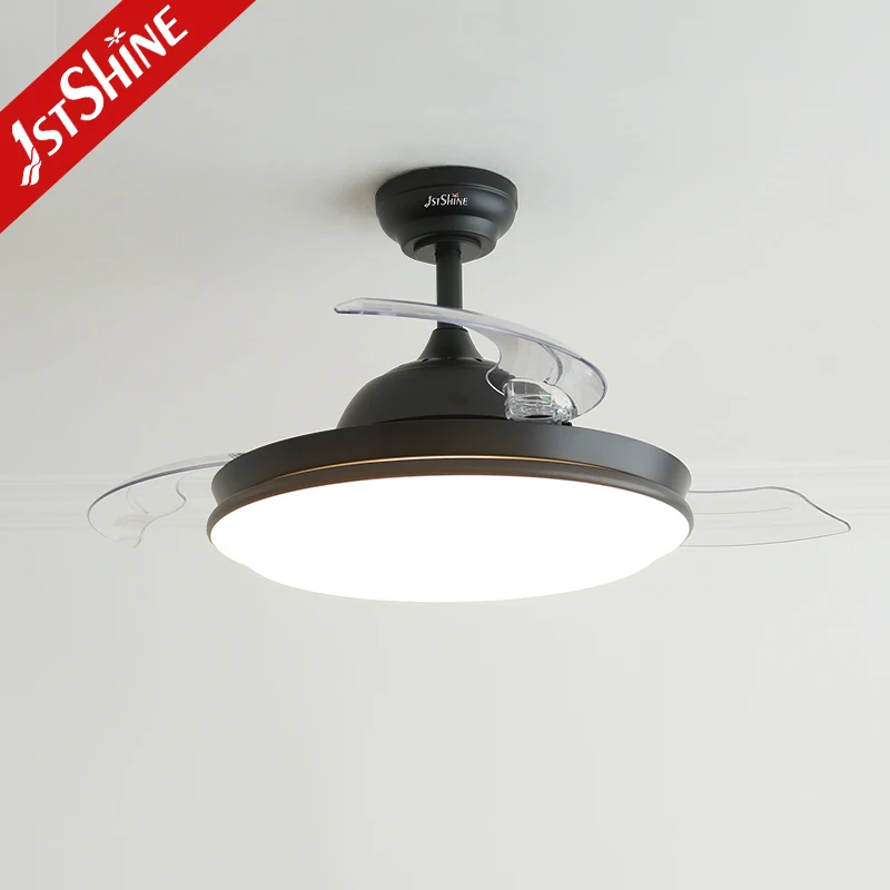 1stshine led ceiling fan dc silent motor 6 speed remote control modern led retractable ceiling fan