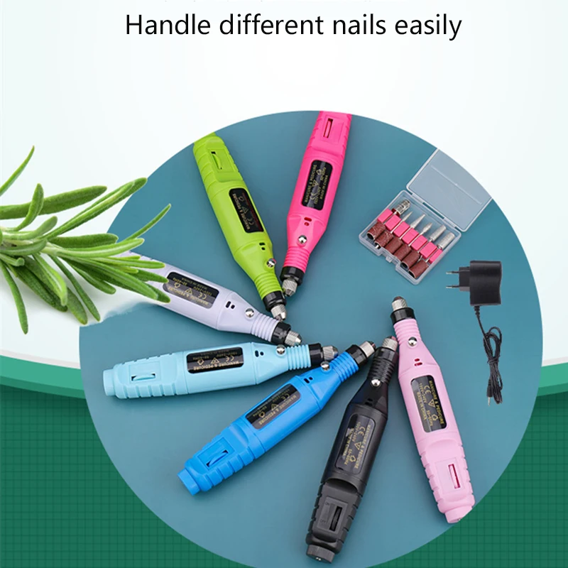 Electric Nail Drill Manicure Machine Pen Pedicure Nail File Nails Art Tools  Equipment Gel Varnish Remove Polishing