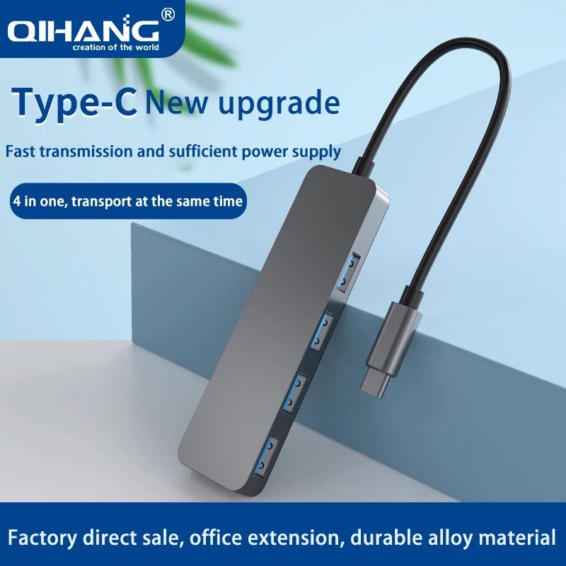 Type C HUB 3 Port USB-C to USB 2.0 Splitter Converter OTG Adapter Cable