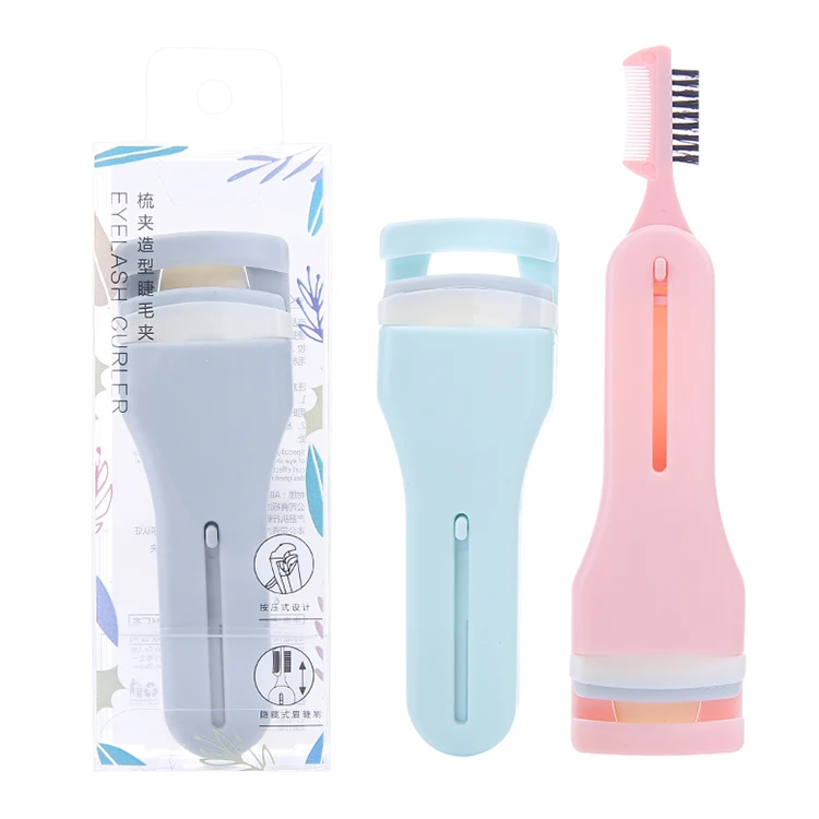 Lameila Best press type plastic eyelash curlers and lash care products  guangdong eyelash curler with eyebrow lash comb