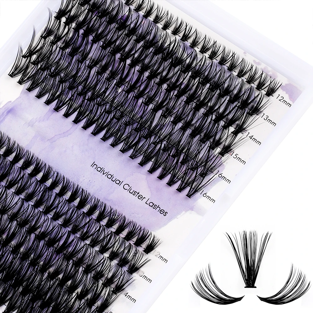8-20mm Segmented Eyelash Cluster False Eyelashes Custom Logo Lash Natural Fluffy Private Label Diy Lash Extension