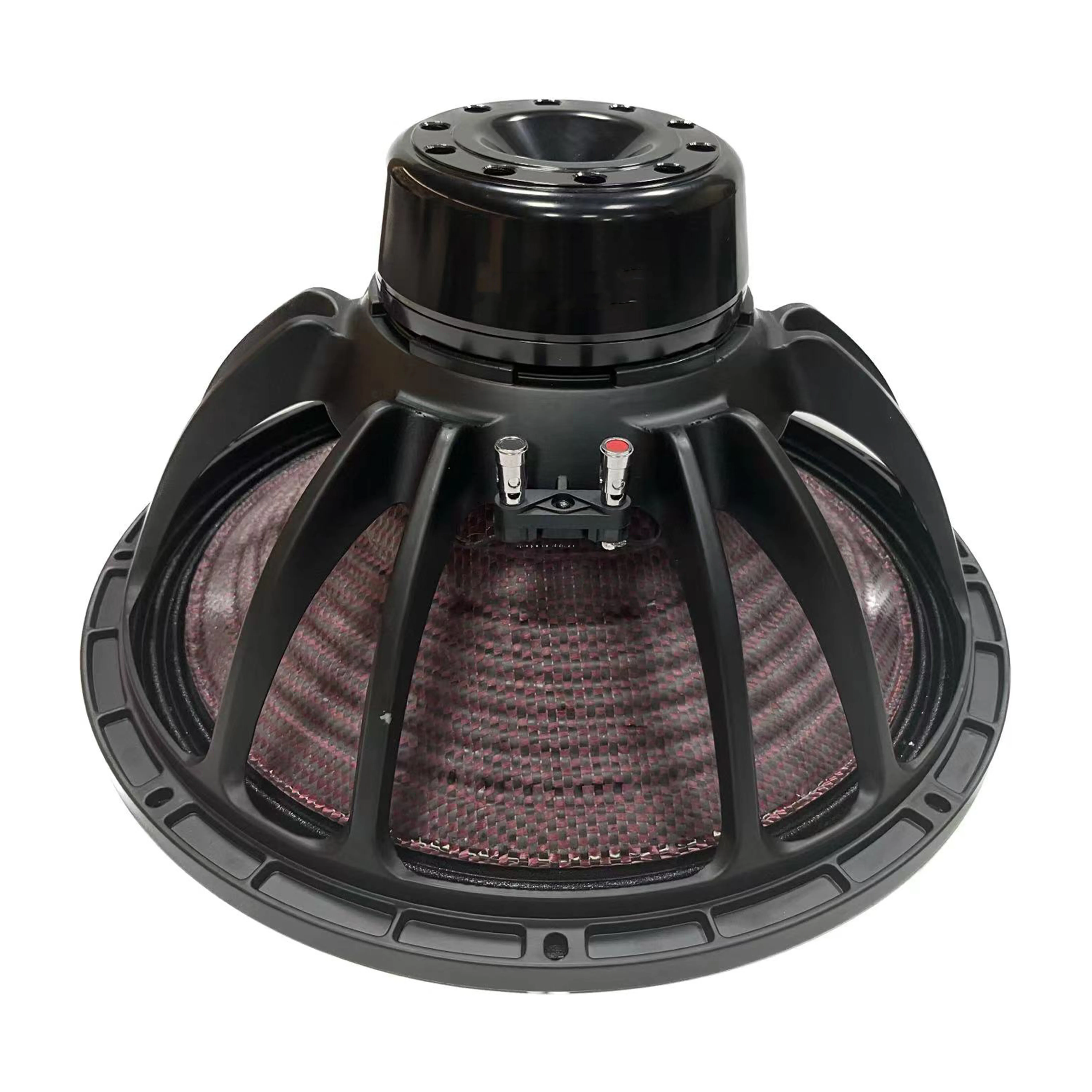 double 18 inch heavy duty bass pro sound system 4 inch coil neodymium red carbon fiber cone subwoofer 18SW100