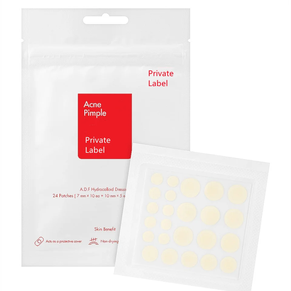 Custom Medical-Grade Hydrocolloid Pimple Patch 24-36 Grains Invisible Waterproof Transparent Cosmetics for Acne Cleaning