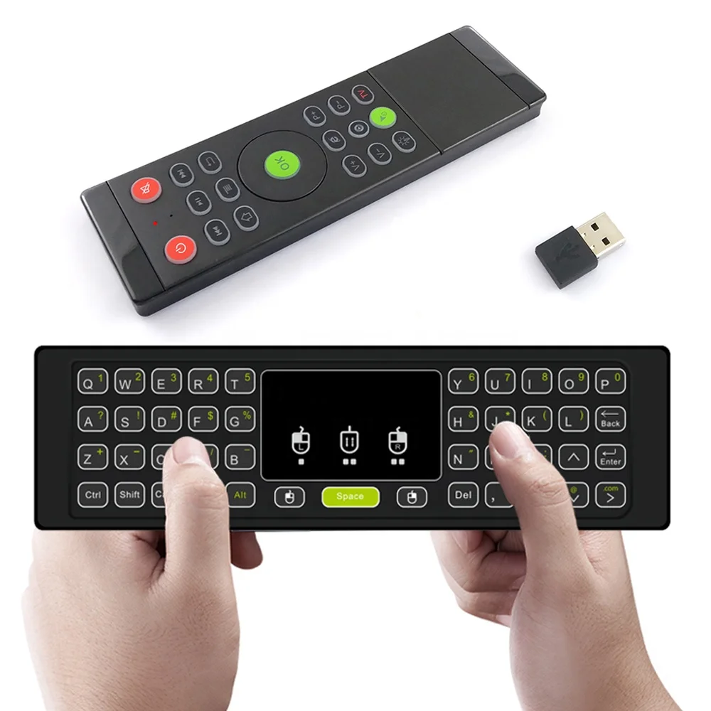 TZ16 3 in one 2.4g wireless Air mouse keyboard touchpad keyboard backlight IR learning remote fot Android set top box