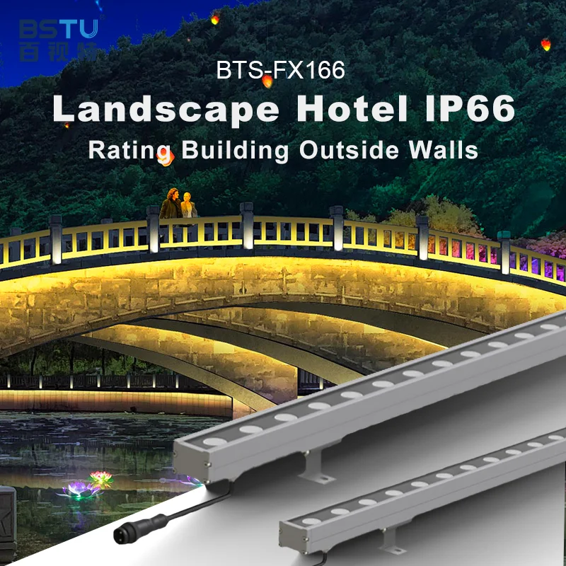 High brightness bridge linear waterproof outdoor project lighting ip65 15w led wall washer light factory price