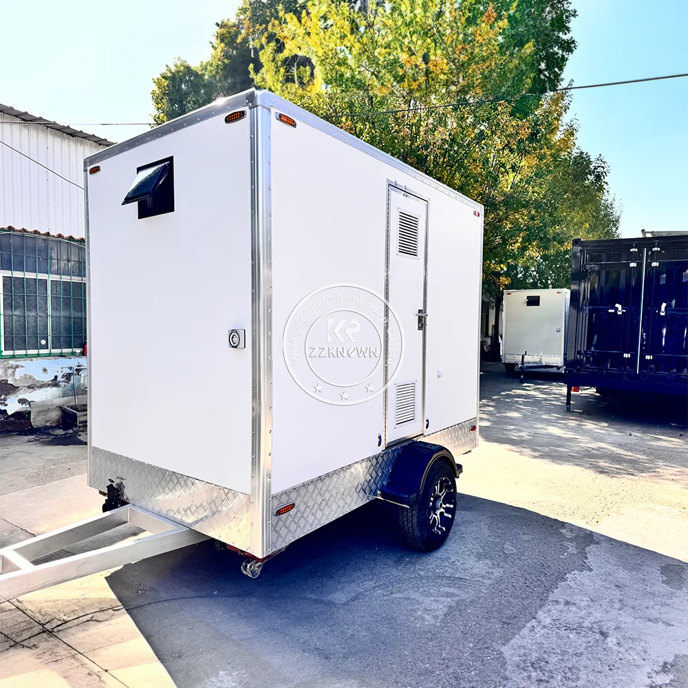 Camping Bathroom Trailer 2.9m Portable Shower and Toilet for Remote Locations and Outdoor Adventures