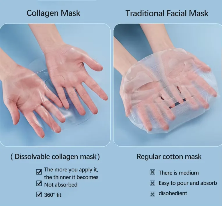 A Korean Crystal mask hydrating and moisturizing human skin anti Aging Collagen transparent firming tender mask Skin care