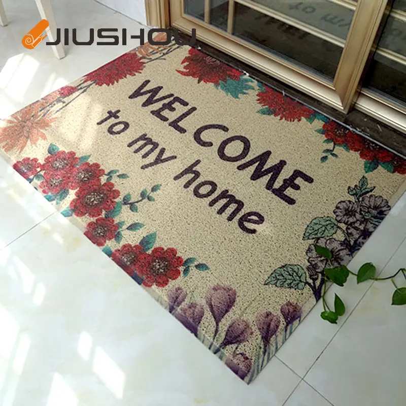 
Outdoor plastic coir door floor shower mat roll dog cage flooring 