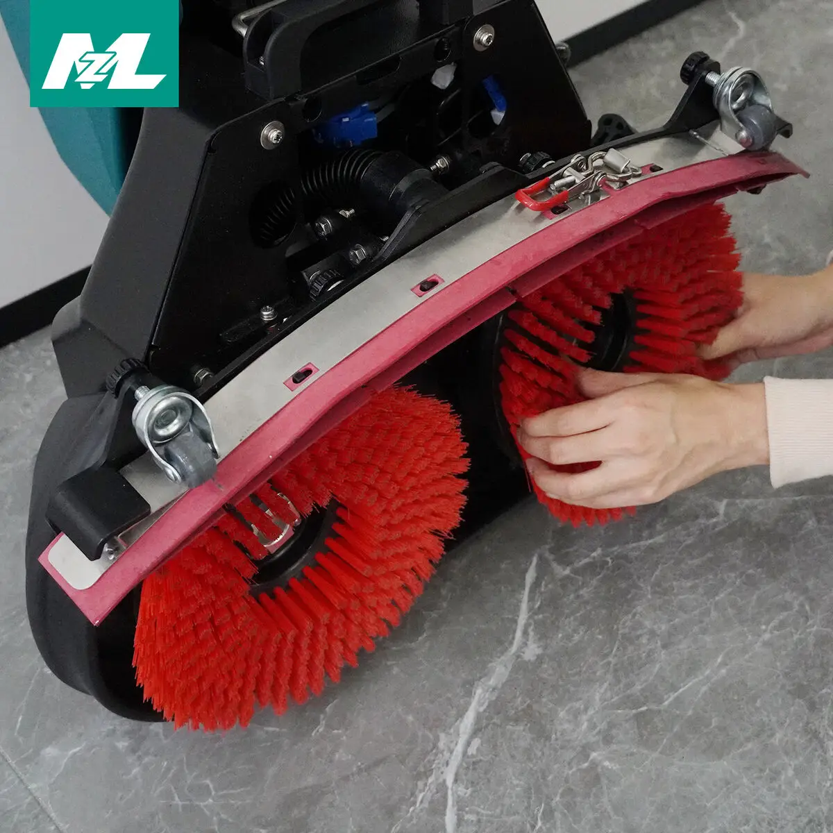 MZL Industrial Floor Scrubber Electric Double Brush Mini Floor Scrubber Machine