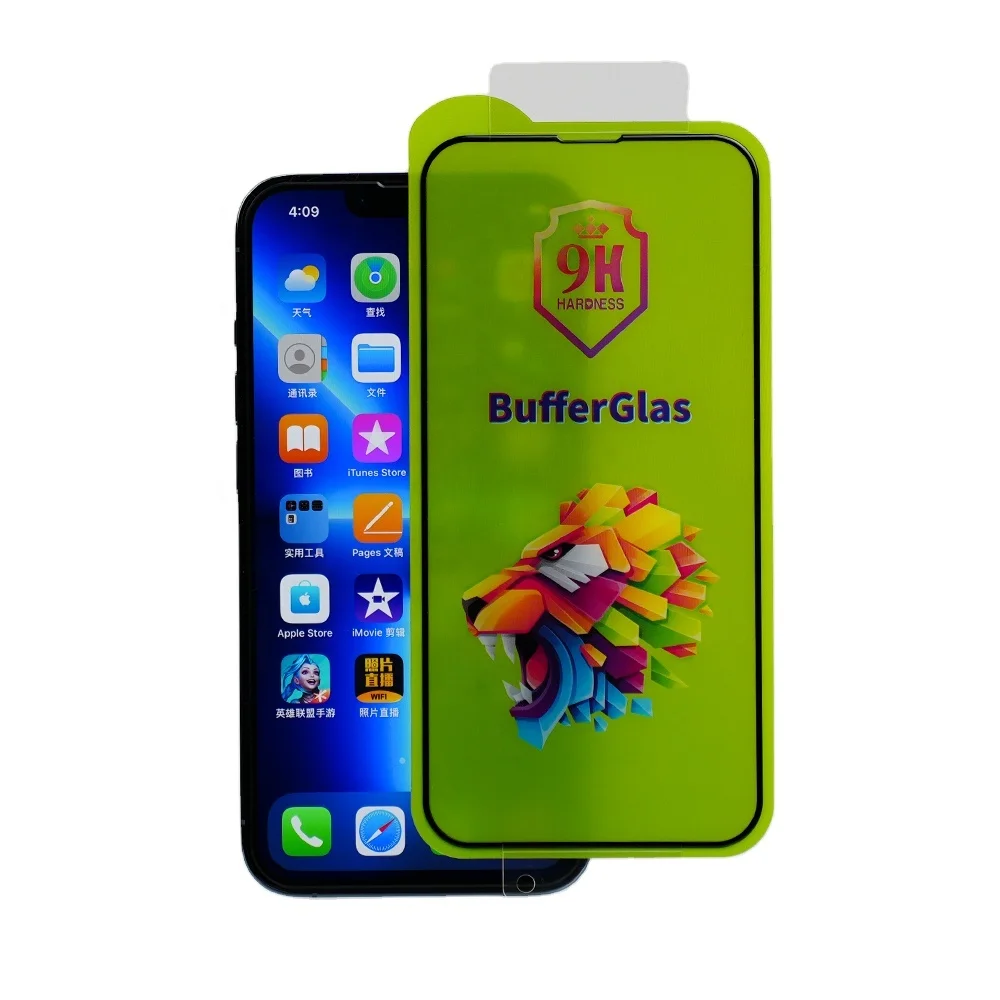 Eye Protection 9H Tempered Glass for Iphone 11 12 13 14 Anti Blue Light Buffer Glass Screen Protector