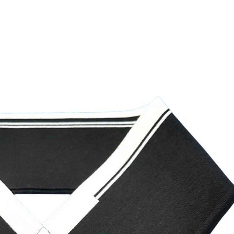 Plain Ribbing 1X1 Polyester Flat Knit rib fabric Solid Color Collar for POLO shirt Full Collar