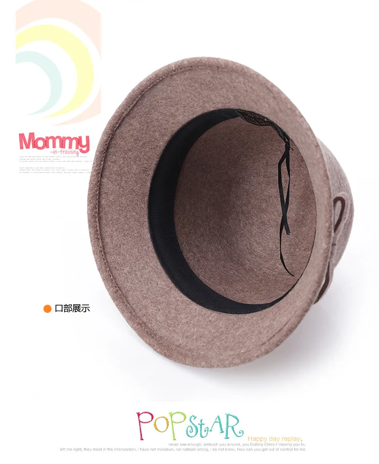 Women Wool Church Cloche Flapper Hat Lady Bucket Winter Cap