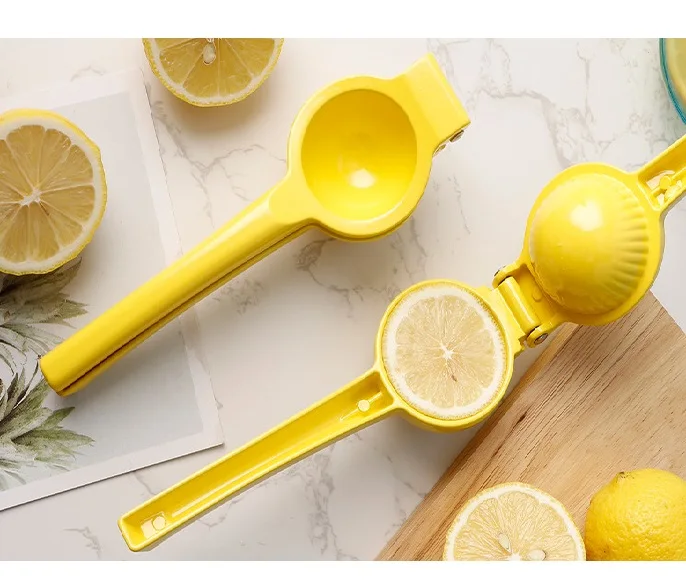 manual custom color and size aluminium alloy lemonclip mini stainless steel lemon juicer squeeze