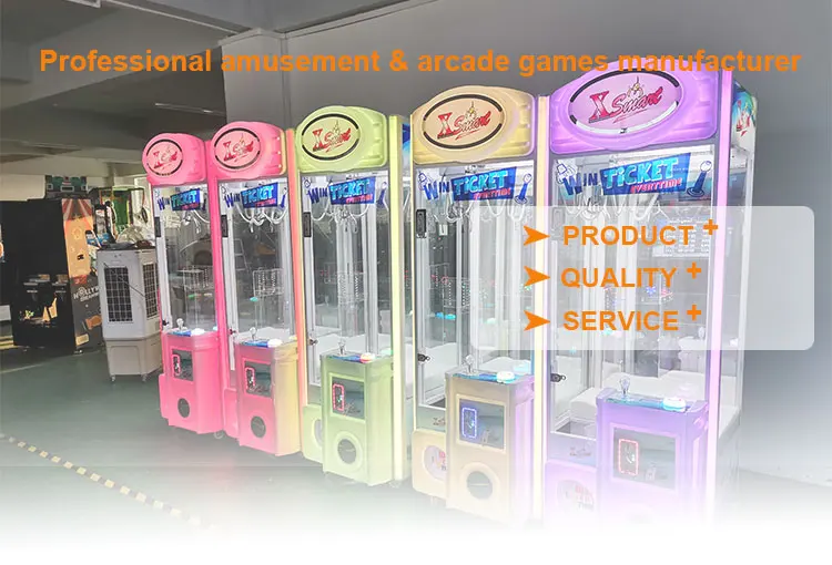 Threeplus coin operated singapore doll claw machine arcade game machine