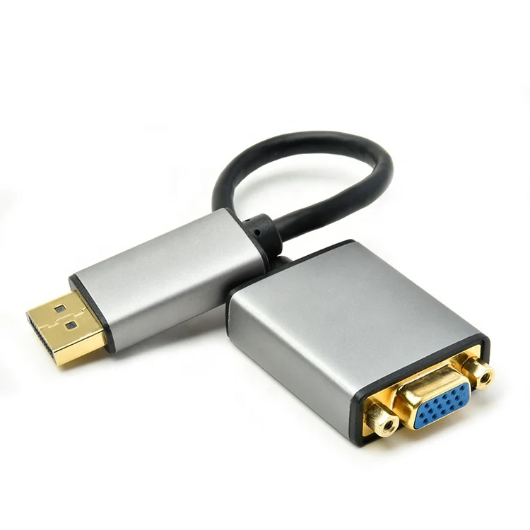 Male to female displayport to vga adapter cable converter