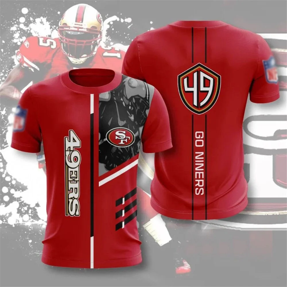 
2021 NFL Raiders Packers Saints Cowboys Steeler Football All Teams Tops Men 3D Print Sport T Shirt 