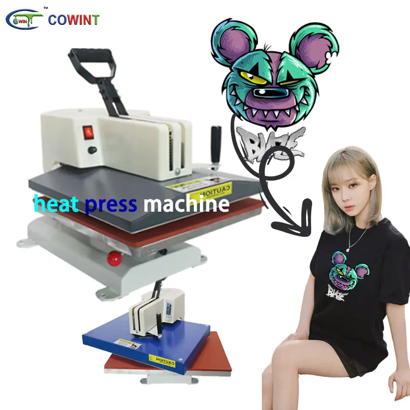 Cowint hot sale multifunctional t shirt press heating press machine printer sublimation heat press machine 16 24