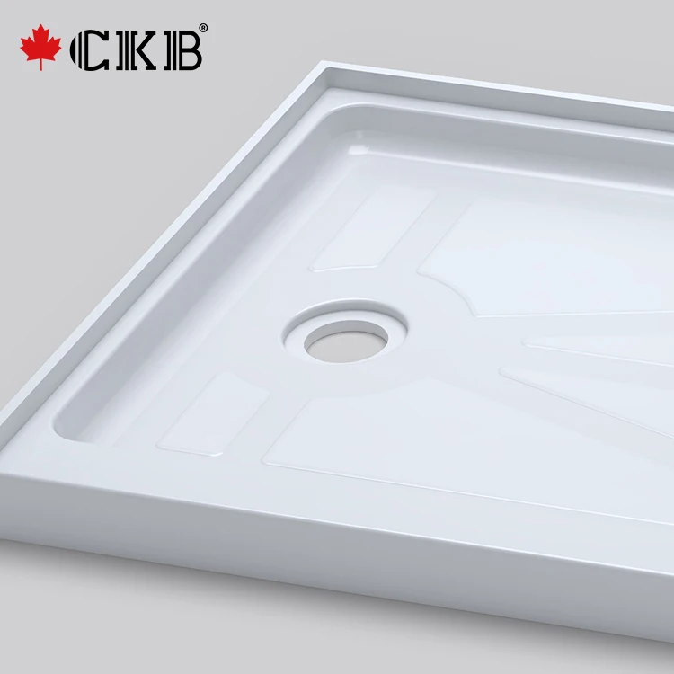 CKB Good Price Single Threshold With Antislip Textured Surface Rectangle Bathroom Acrylic Shower Base