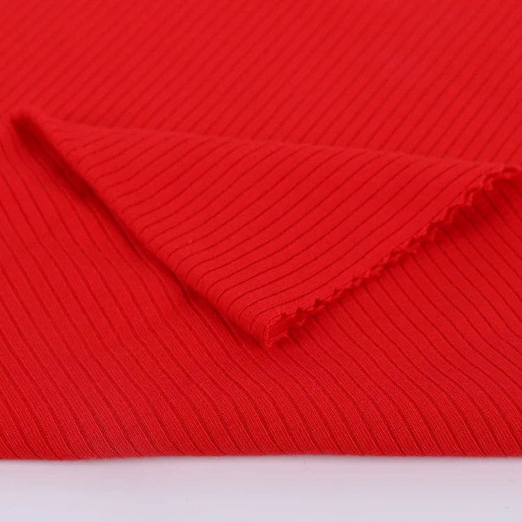  Factory Wholesale High Quality Soft Stretch Spandex Rib Knitting Fabric For Shirt Blouses