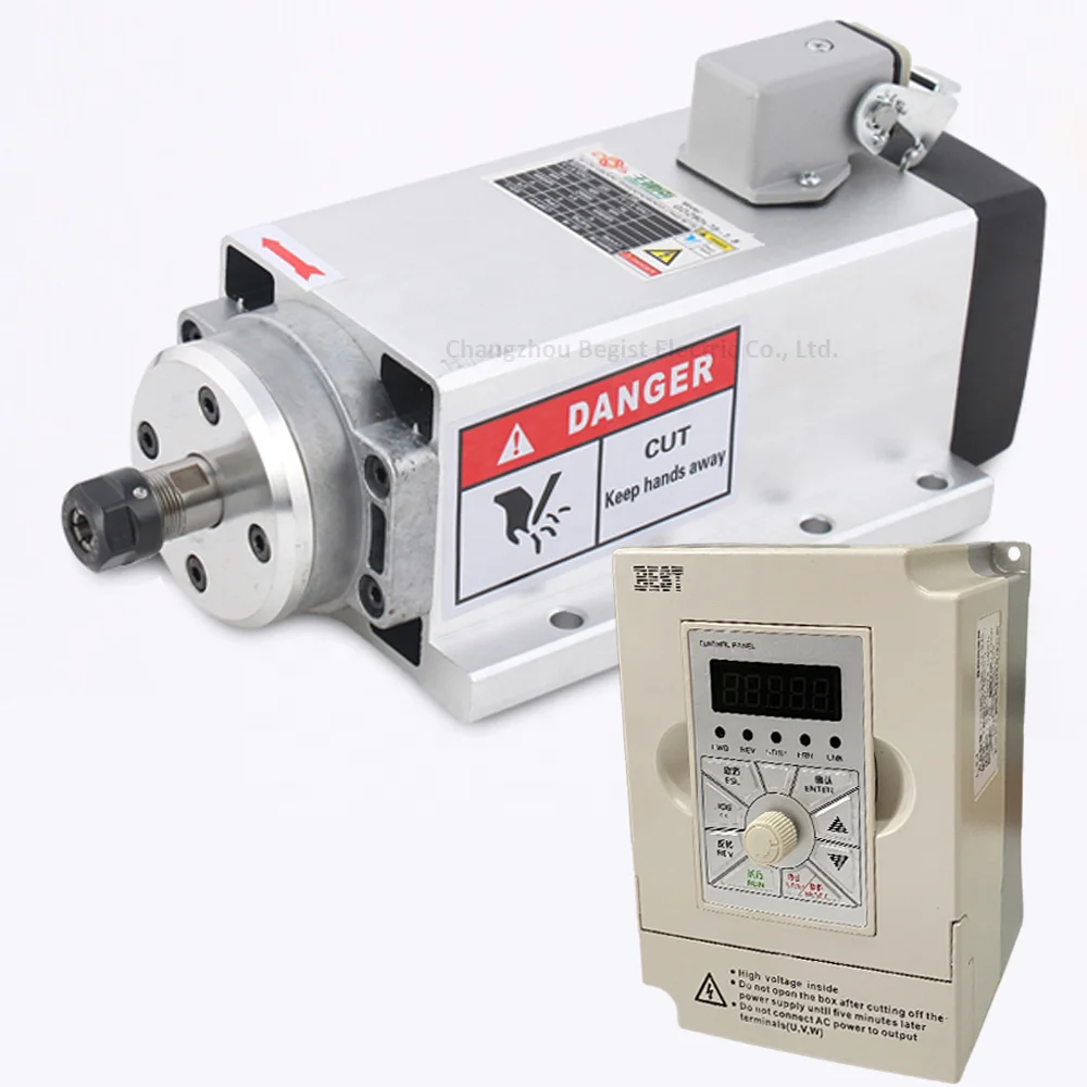 HOT 110V 220V 1.5kw 24000RPM 400HZ 0.59N.m Air Cooled Spindle Motor+1 set ER11 collet for CNC Engraving Wood Working Router