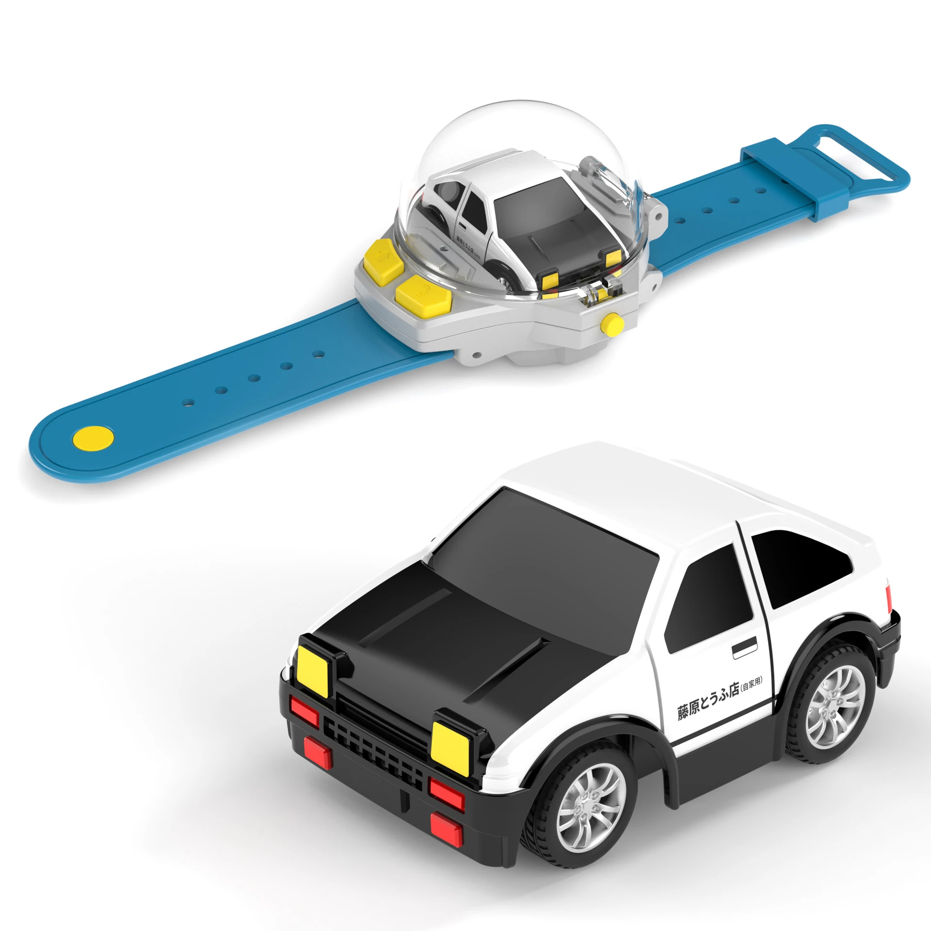 Metal Watch Remote Control Cars Small Kid Toys Gifts Cybers-truck AE86 Van With Light Cheap Mini RC Drift Car For Children
