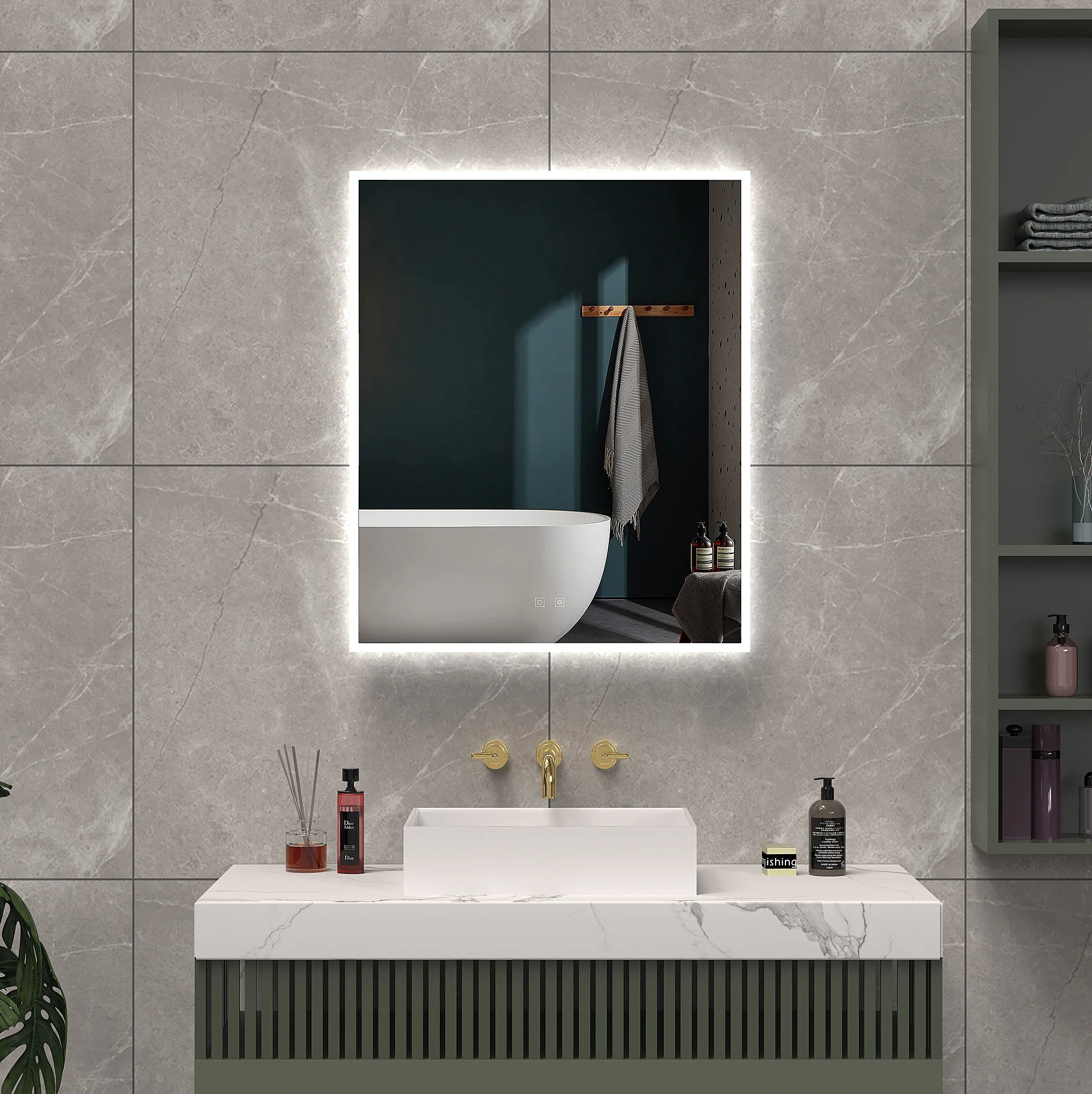 Hot Sales Smart LED Bathroom Vanity Mirror with Light Touch Switch Anti-Fog Function