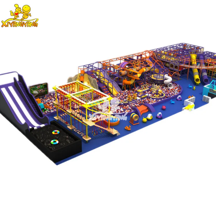 Space theme kids amusement park playground equipment large maze for indoor playground