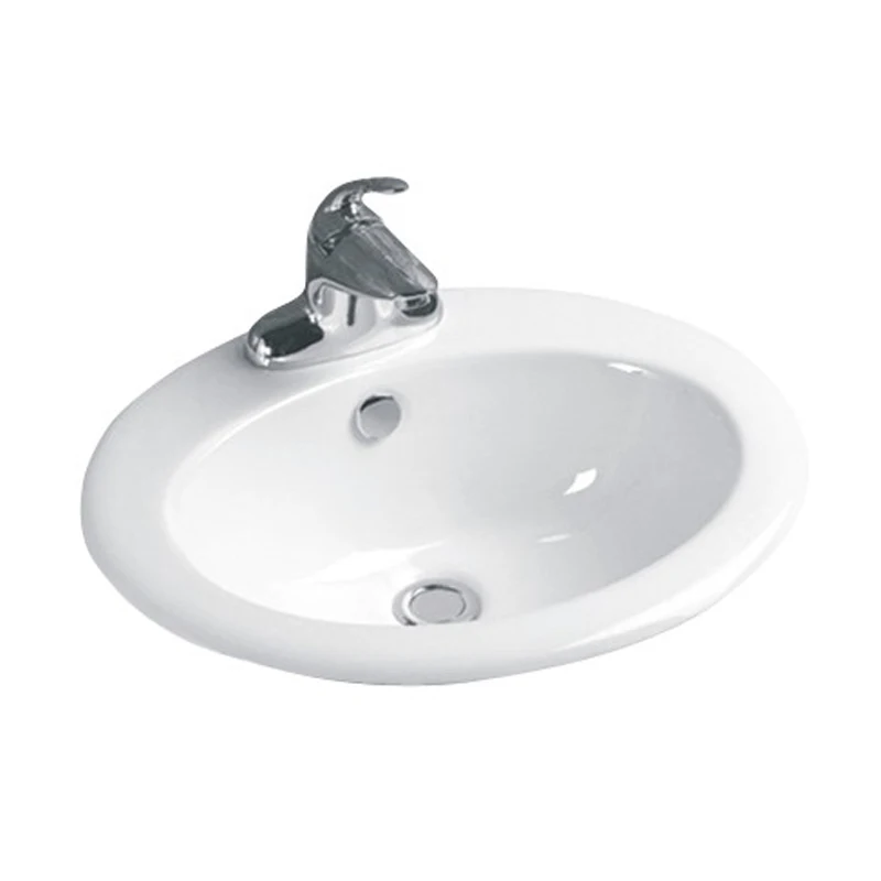 Ceramic Restroom Table Top Porcelain Lavabo Bathroom Vanity Top Mounted Sink Wash Basin