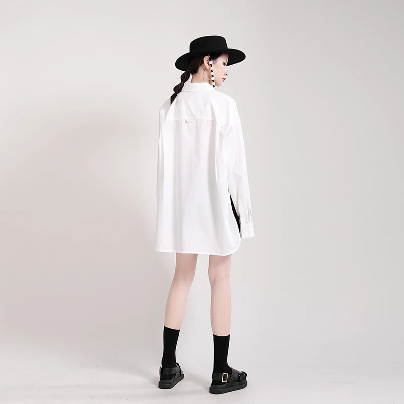 White T Shirts Low MOQ Hot Sale New Short Sleeve Design Products Summer Causal Women Shirt / Blouse Fashion Office Shirt Long