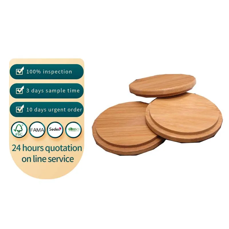 Wooden dust-proof sealed cup cover, round can cover, reusable coffee and teacup cover are used for coffee and beverage cups.