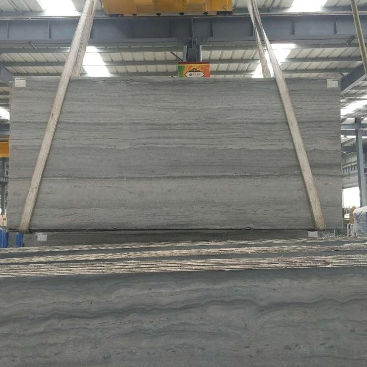 Chinese Natural Blue Wood veins marble slab wall stone