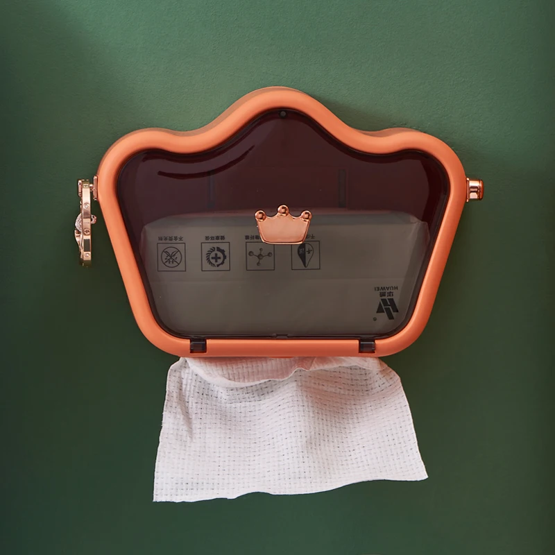 Ванная комната украшения настенные туалетная бумага коробка Пылезащитный Водонепроницаемый держатель для туалетной бумаги органайзер косметики ящик хранения