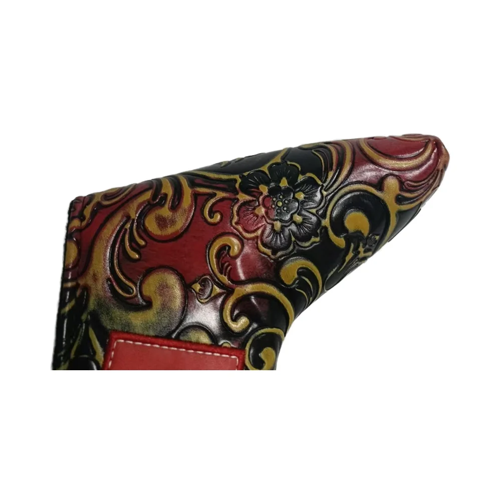 Waterproof PU Leather Golf Putter Headcover with Custom Logo Embroidery Magnetic Closure by Supplier