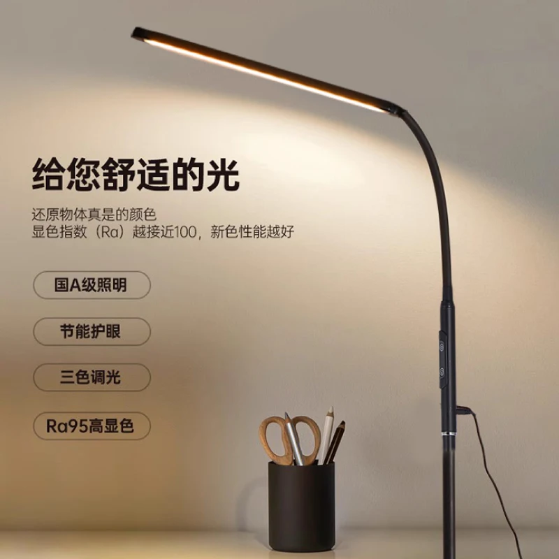 Регулируемые гибкие маникюрные светодиодные настольные лампы для маникюра с поворотным рычагом и большим зажимом